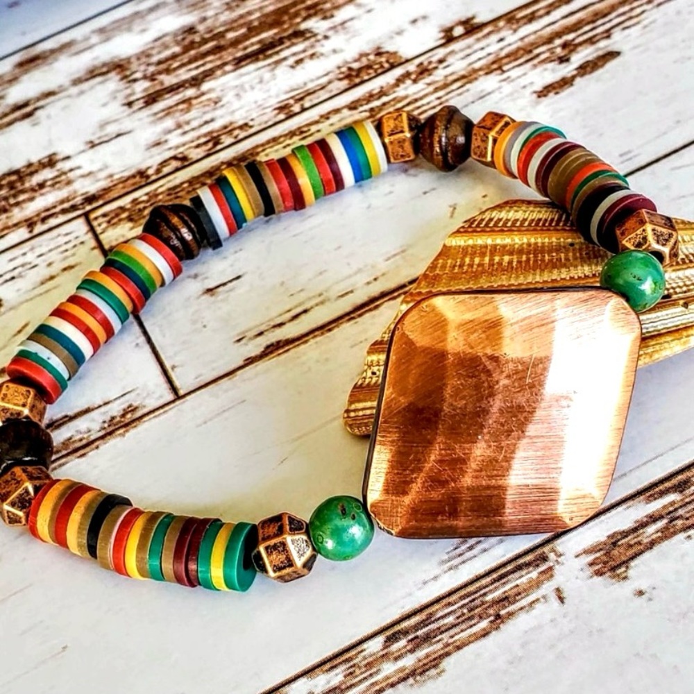 Southwest Boho Copper Stone Bracelet